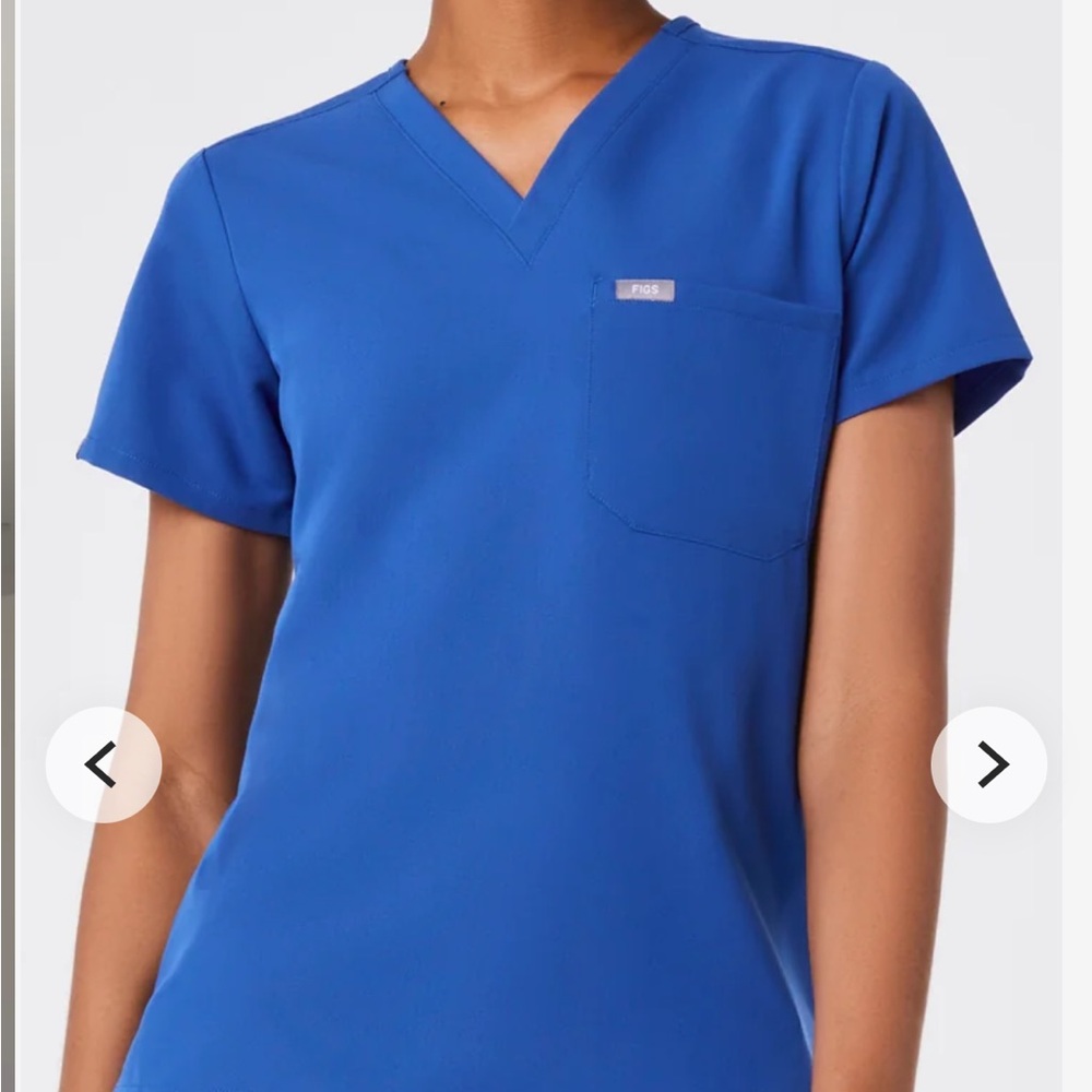 FIGS Scrub Top - Electric Blue